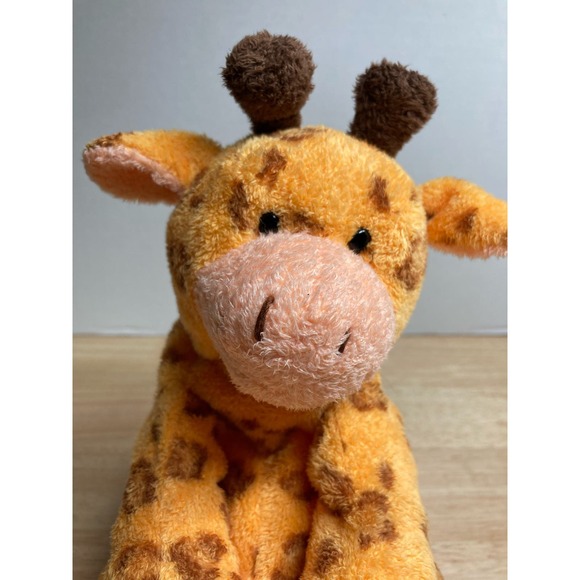 TY Pluffies TyLux 2004 'Towers' Giraffe Orange Brown Baby Plush Pre-Owned - Picture 2 of 8